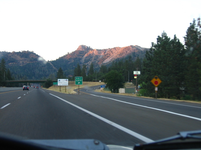 Approaching Shasta national forest.  When we got to the good parts, it was too dark for snapshots.