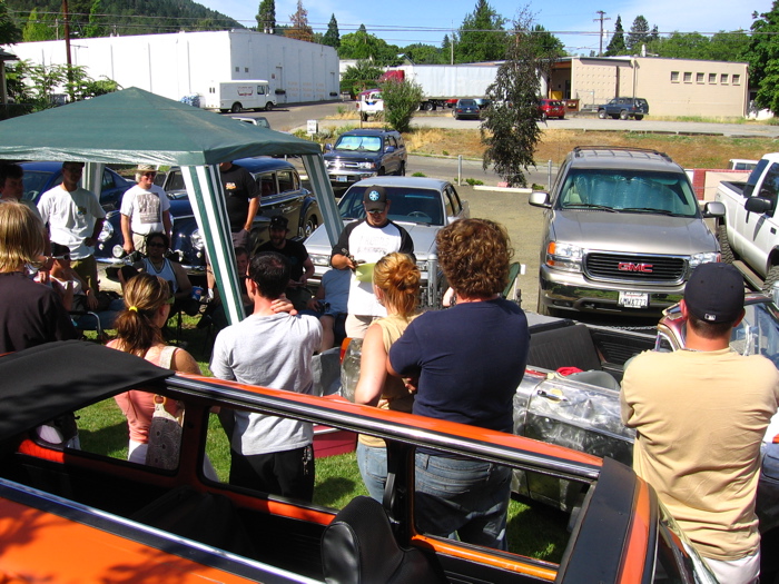 Mr. DDB himself, passing out the trophies.  Never been to a show where there was a separate category like "Early Fastback..."!